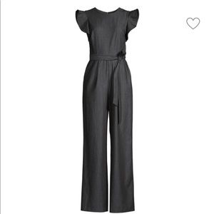 Calvin Klein Belted Denim Jumpsuit